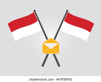Indonesia Emblem Mail Formal