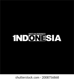 
INDONESIA Expression Lettering Illustration. Vector Illustration