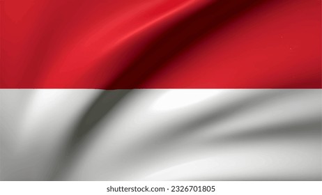 Indonesia Fabric Flag Background Red White