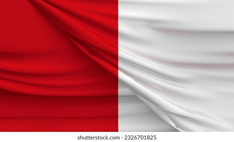 Indonesia Fabric Flag Background Red White