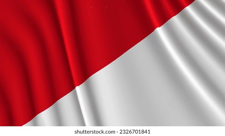 Indonesische Fabric-Flagge Hintergrund Rot