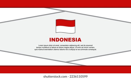 Indonesia Flag Abstract Background Design Template. Indonesia Independence Day Banner Cartoon Vector Illustration. Indonesia Vector