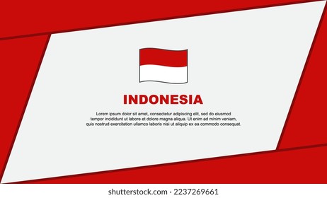 Indonesia Flag Abstract Background Design Template. Indonesia Independence Day Banner Cartoon Vector Illustration. Indonesia Cartoon