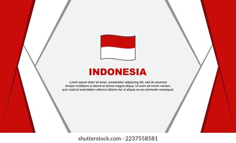 Indonesia Flag Abstract Background Design Template. Indonesia Independence Day Banner Cartoon Vector Illustration. Indonesia Flag