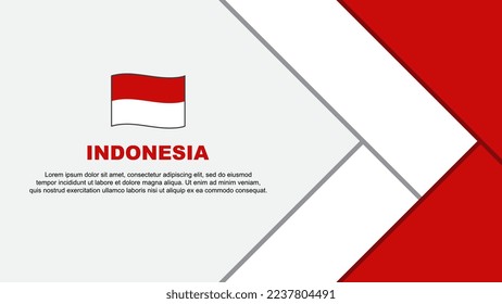 Indonesia Flag Abstract Background Design Template. Indonesia Independence Day Banner Cartoon Vector Illustration. Indonesia Illustration