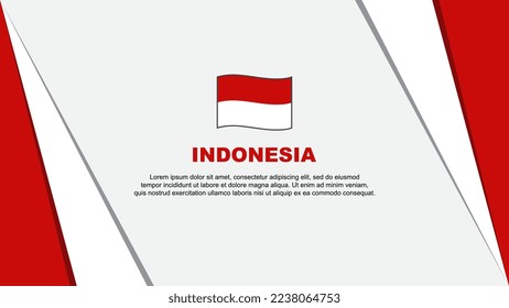 Indonesia Flag Abstract Background Design Template. Indonesia Independence Day Banner Cartoon Vector Illustration. Indonesia Independence Day