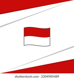 Indonesische Flagge Abstrakte Hintergrunddesign-Vorlage. Indonesien Independence Day Banner Social Media Post. Indonesische Banner