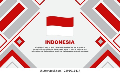 Indonesia Flag Abstract Background Design Template. Indonesia Independence Day Banner Wallpaper Vector Illustration. Indonesia Flag