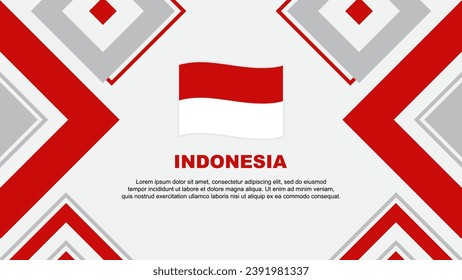 Indonesia Flag Abstract Background Design Template. Indonesia Independence Day Banner Wallpaper Vector Illustration. Indonesia Independence Day