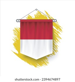 Indonesia Flag abstract vector illustration