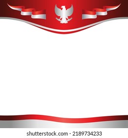 indonesia flag background element vector with copy space for text