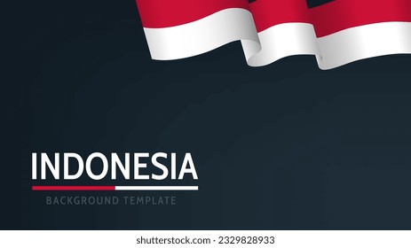 Indonesia flag background layout template