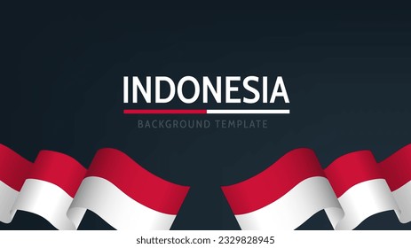 Indonesia flag background layout template
