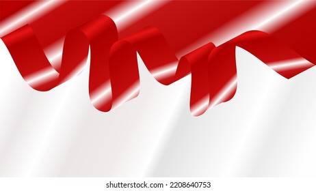 Indicador de Indonesia fondo rojo modelo de diseño blanco vector