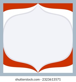 Indonesia Flag Banner Design, red and white flag corner design square banner.