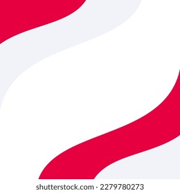 ELEMENTO DE BANDERA DE BANDERA DE INDONESIA COLOR ROJO Y BLANCO