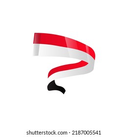 Indonesia flag banner vector isolated on white background