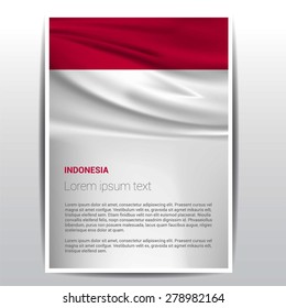 Indonesia flag Brochure - Vector Flyer Cover Page Design