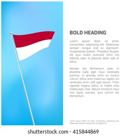 Indonesia flag Brochure - Vector Flyer Cover Page Design