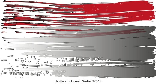 Bandera de Indonesia con concepto de pincel. Feliz Día de la Independencia de Indonesia. Bandera de Indonesia en estilo Grunge
