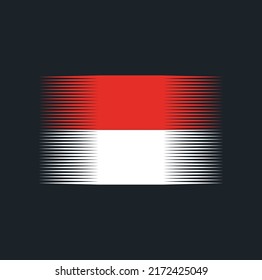 Indonesia Flag Brush. National Flag