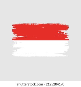 Indonesia Flag Brush Stroke National Flag Stock Vector Royalty Free Shutterstock