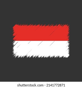 Indonesia Flag Brush Strokes. National Flag