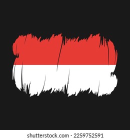 Indonesia Flag Brush Strokes Vector