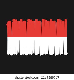 Indonesische Flagge Brush Vectordesign