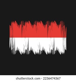 Indonesische Flagge - Vektorgrafik mit Pinselspitze