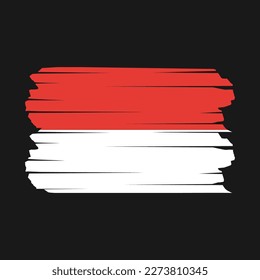 Indonesia Flag Brush Vector Illustration