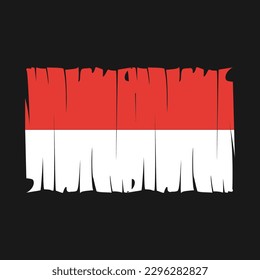 Ilustración del vector del pincel de bandera de Indonesia