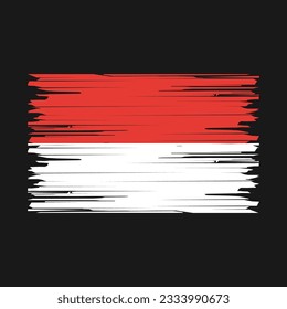 Indonesia Flag Brush Vector Illustration