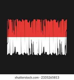 Indonesia Flag Brush Vector Illustration