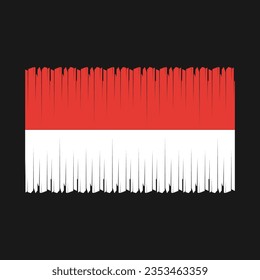 Indonesia Flag Brush Vector Illustration
