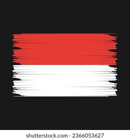 Indonesia Flag Brush Vector Illustration