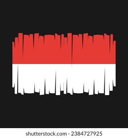 Indonesia Flag Brush Vector Illustration