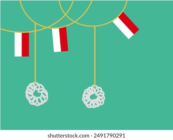 Indonesia Flag Celebrate Independence Day