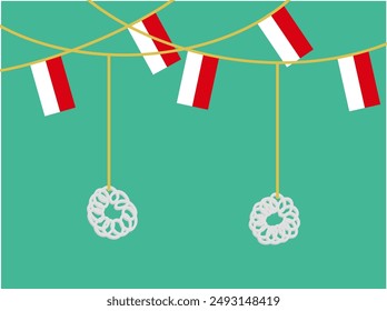 Indonesia Flag Celebrate Independence Day