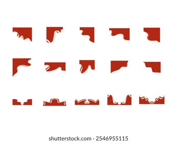 Indonesia Flag Decoration Element Set