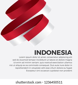 Indonesia flag for decorative.Vector background