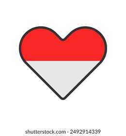 Indonesien Flagge Design Vorlage Vektorgrafik