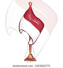 Indonesia Flag Element for Indonesian Independence Day