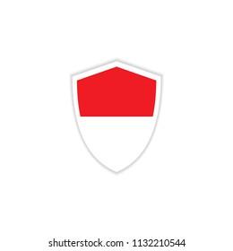 Indonesia Flag Emblem Vector Template Design Illustration