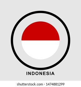 Indonesia flag flat design vector, red and white flag illustration, south east asia flag design.