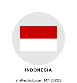 Indonesia flag flat design vector, red and white flag illustration, south east asia flag design.
