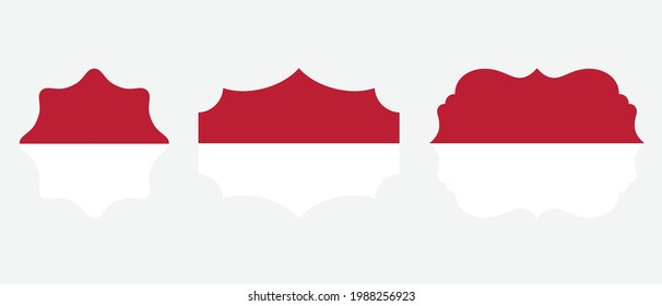 Indonesia flag. flat icon symbol vector illustration