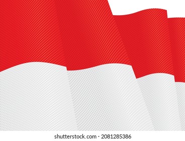 textura de gradiente de inclinación ondulante de la bandera de indonesia