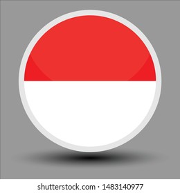 Indonesia flag in the form of a circle, can be used for independence or other events