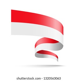 Indonesia Flag Form Wave Ribbon Vector Stock Vector (Royalty Free ...